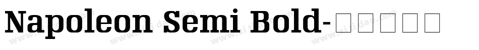 Napoleon Semi Bold字体转换